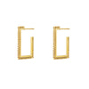 Rectangle Braces Earrings - Gold